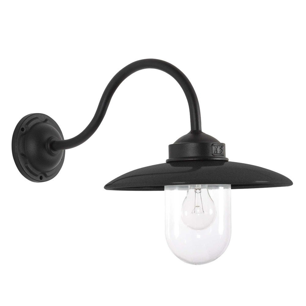 KS Solingen wandlamp e27 buitenlamp wand matzwart