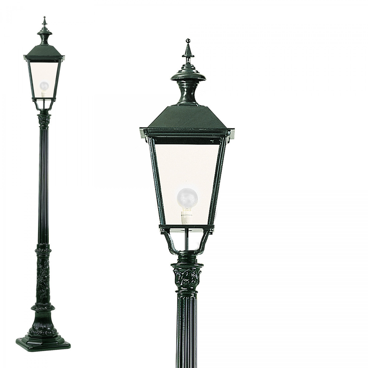 KS Verlichting e27 tuinarmatuur aluminium zwart ip44