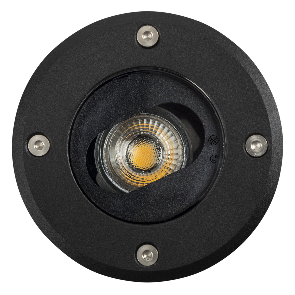 KS Verlichting grondspot unit round z\wart gu10