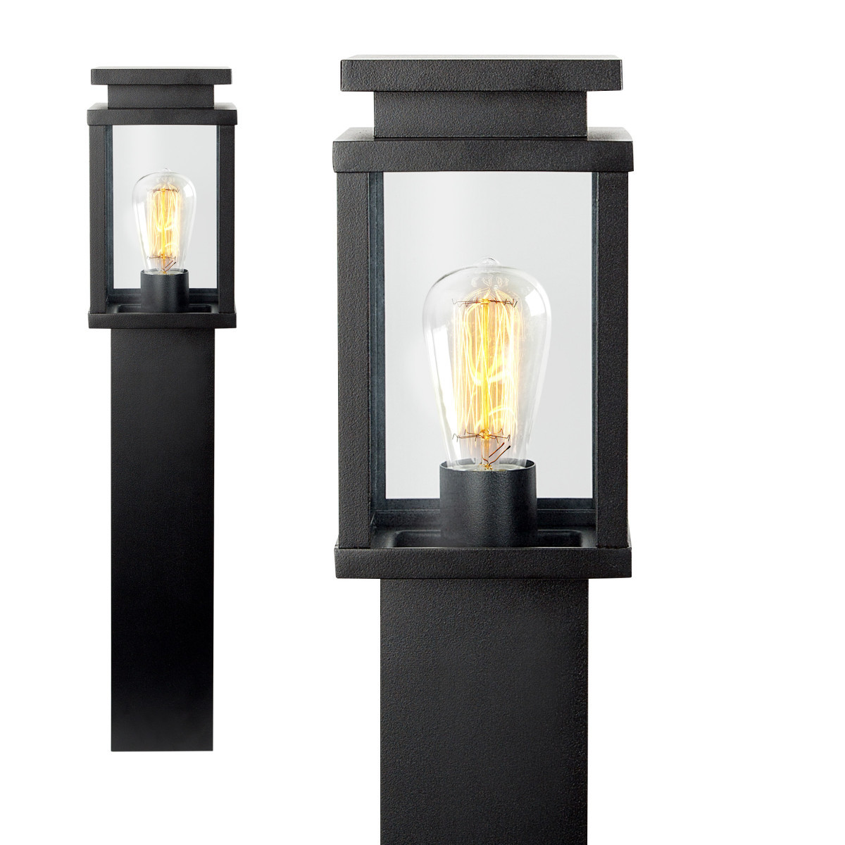 KS Verlichting jersey e27 tuinarmatuur aluminium zwart ip44
