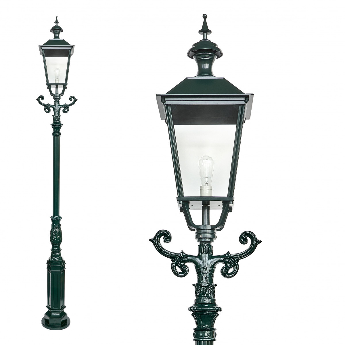 KS Verlichting wenen e27 lantaarnpaal aluminium groen ip44 0