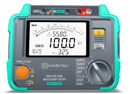 Kyoritsu Isolatieweerstandsmeter Hoogspanningsisolatie Weerstandmeter 5KV - 250/500/1000/2500/5000V