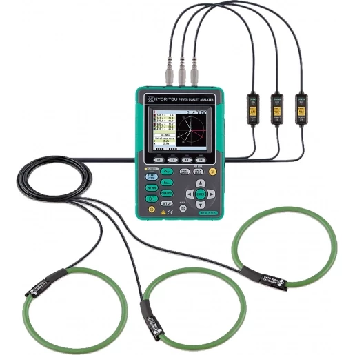 Kyoritsu Power Quality analyzer Driefase Power quality analyser inclusief SW, koffer en 3 X 8130