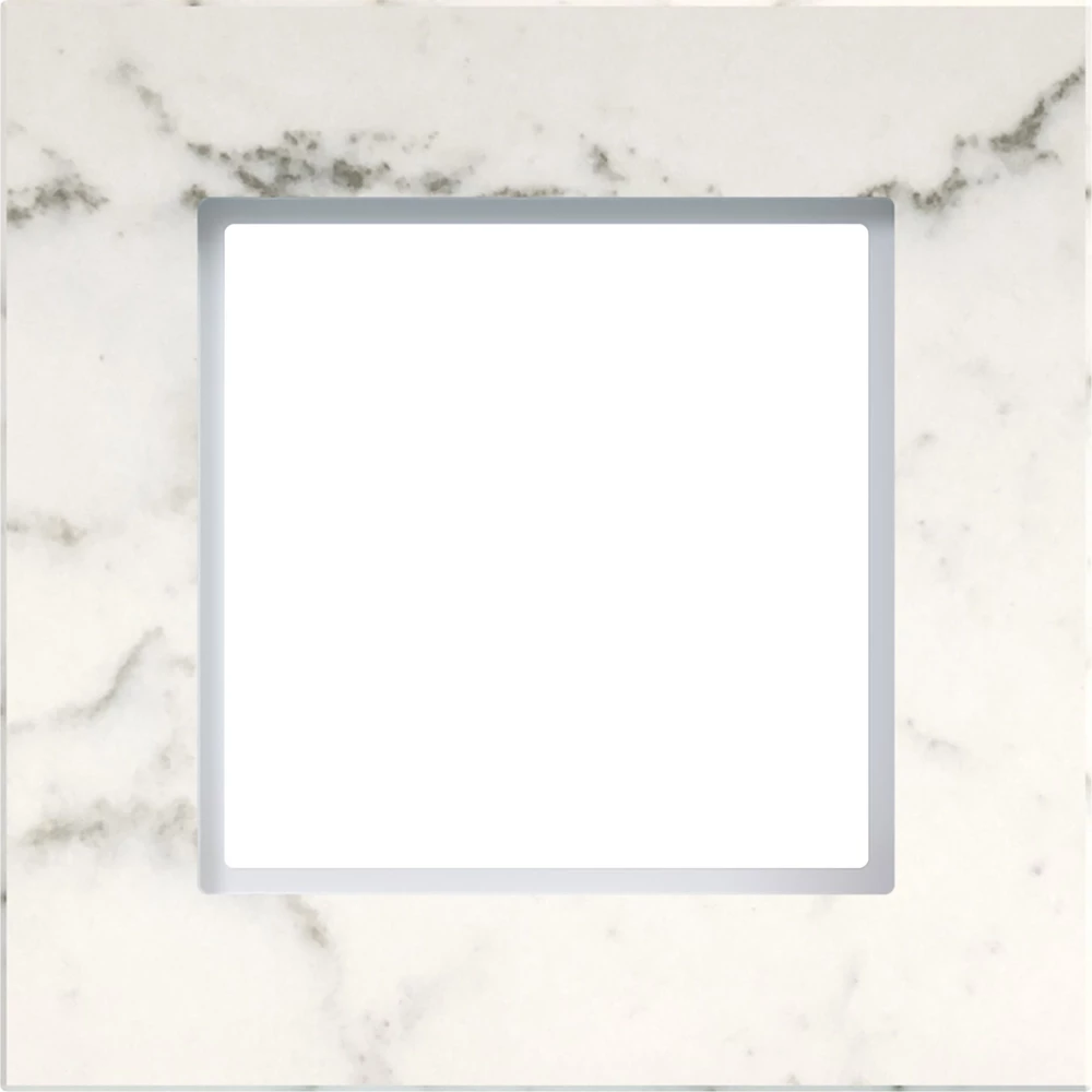 Led-Afdekraam 1-voudig, A.8, cloud stone, wit marmer
