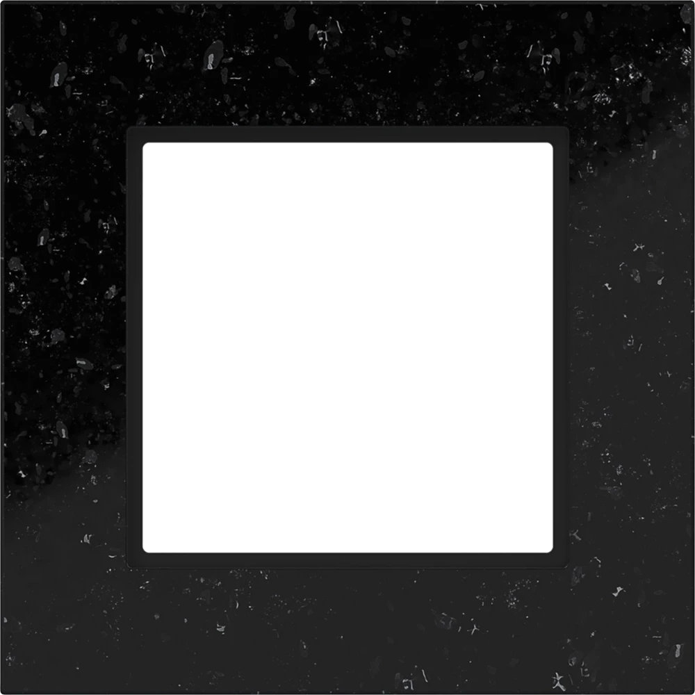 Led-Afdekraam 1-voudig, A.8, ink stone, zwart marmer