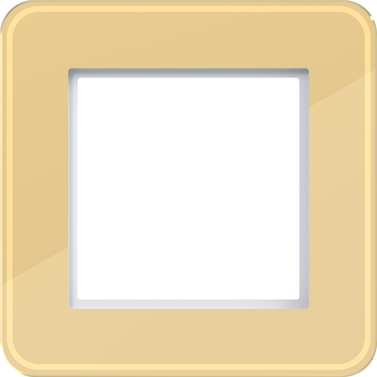 Led-Afdekraam 1-voudig, C.8, gilded glass, glanzend glas