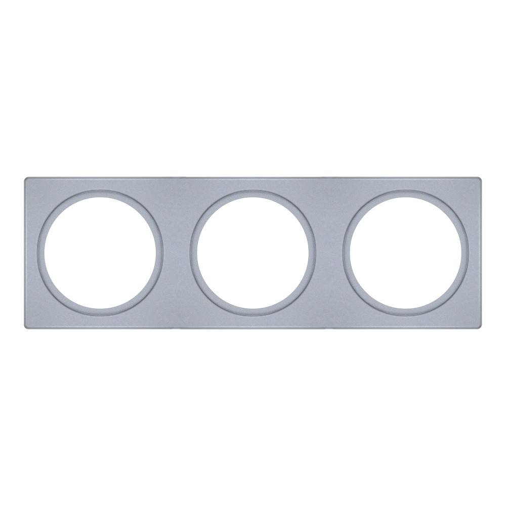 Ledvance Bevestigingsset drievoudig spot frame 100x300 zilver staal 300x100x4mm Ø68MM zilver
