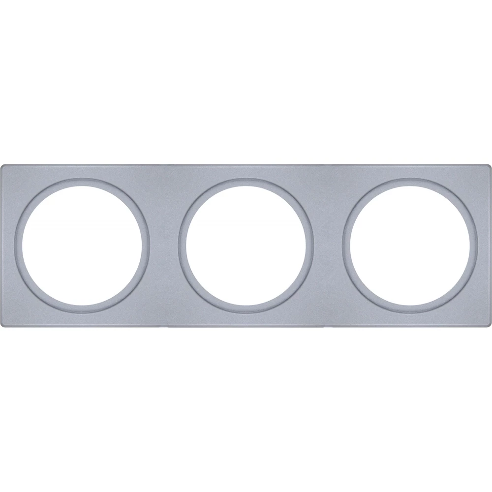 Ledvance Bevestigingsset drievoudig spot frame 100x300 zilver staal 300x100x4mm Ø68MM zilver