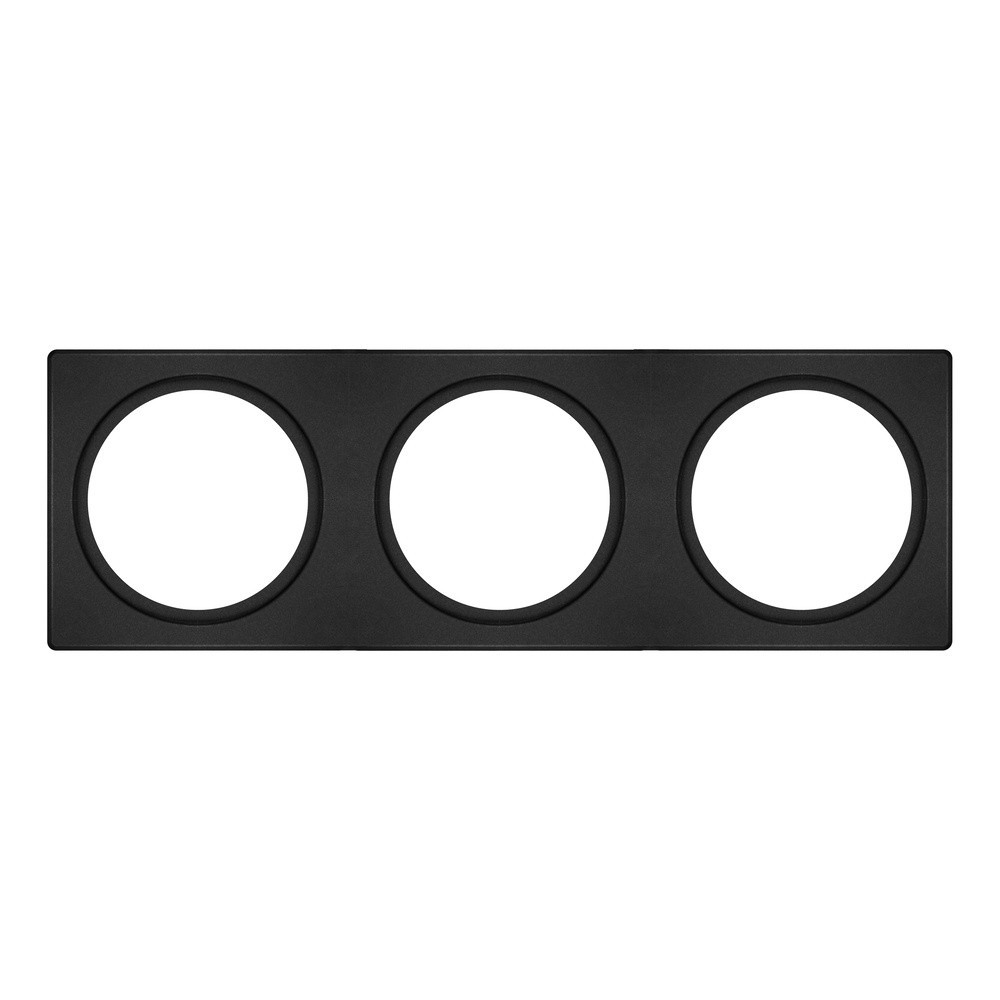 Ledvance Bevestigingsset drievoudig spot frame 100x300 zwart staal 300x100x4mm Ø68MM zwart