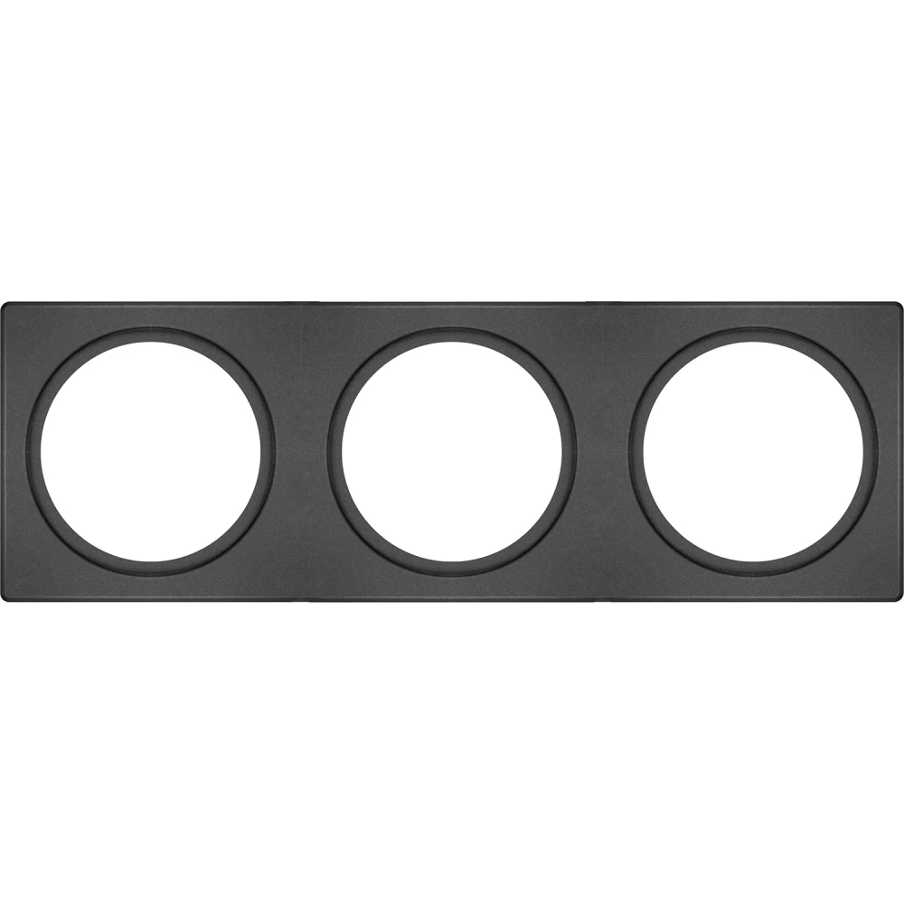 Ledvance Bevestigingsset drievoudig spot frame 100x300 zwart staal 300x100x4mm Ø68MM zwart
