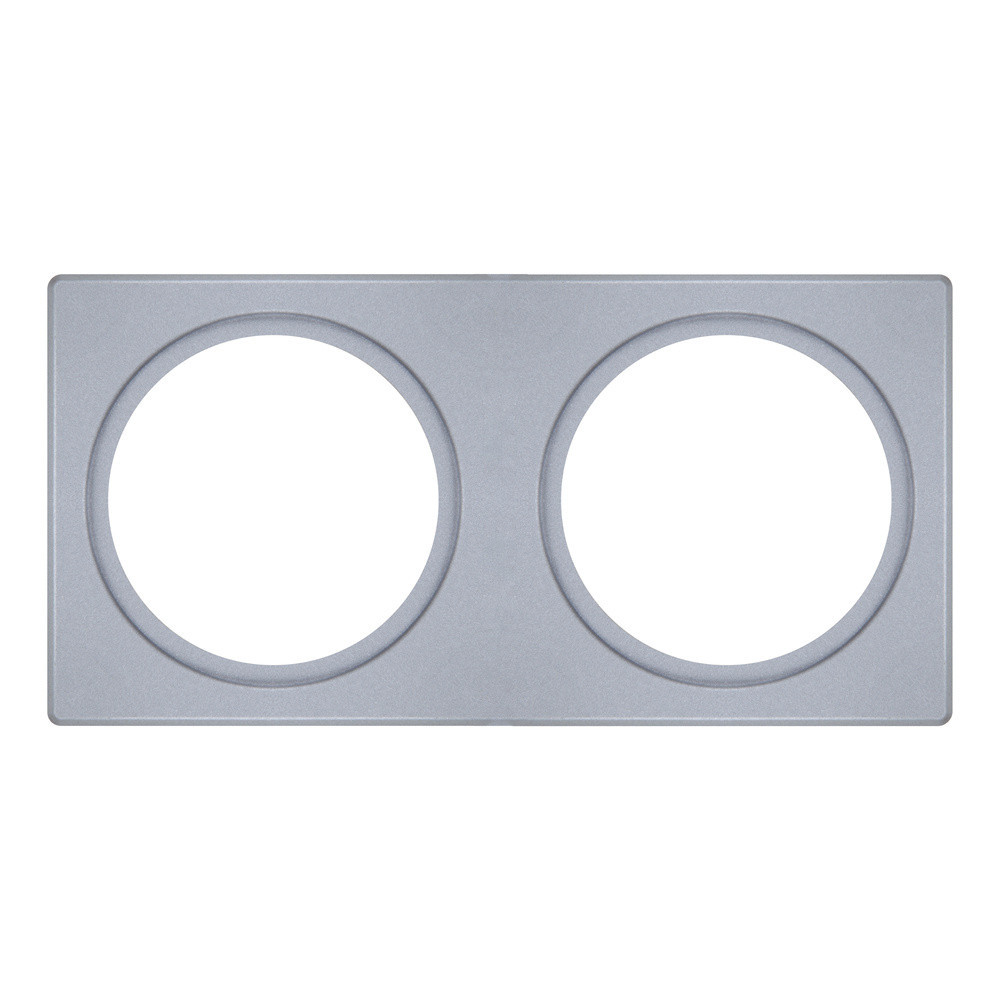 Ledvance Bevestigingsset dubbel spot frame 100x200 zilver staal 200x100x4mm Ø68MM zilver