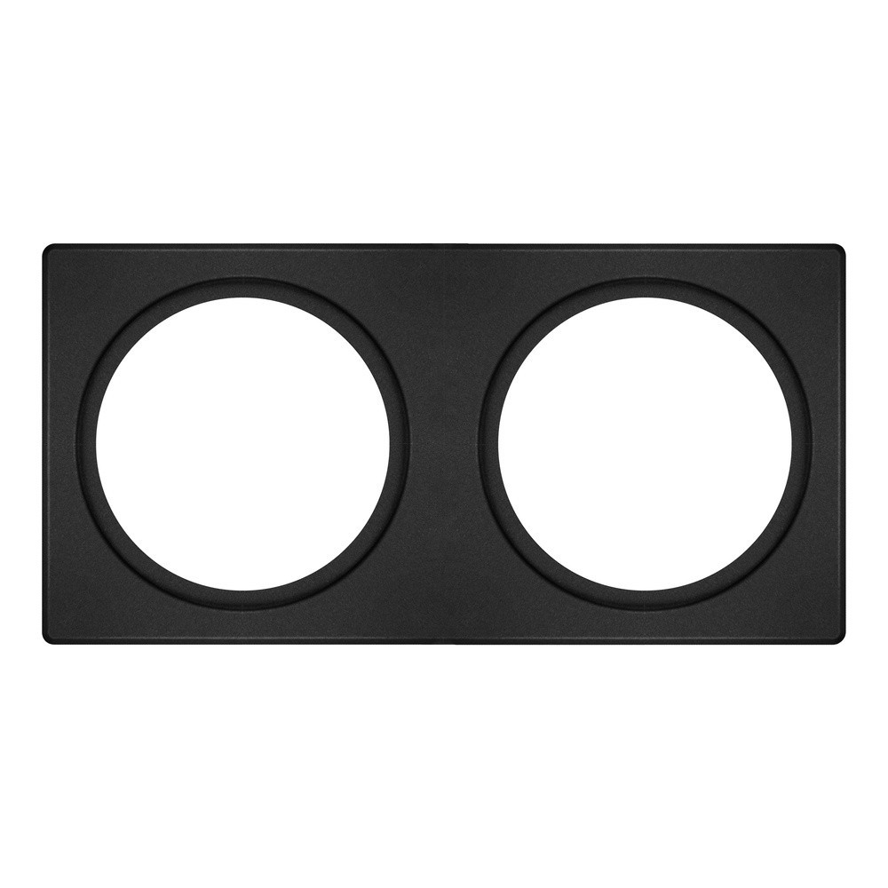 Ledvance Bevestigingsset dubbel spot frame 100x200 zwart staal 200x100x4mm Ø68MM zwart