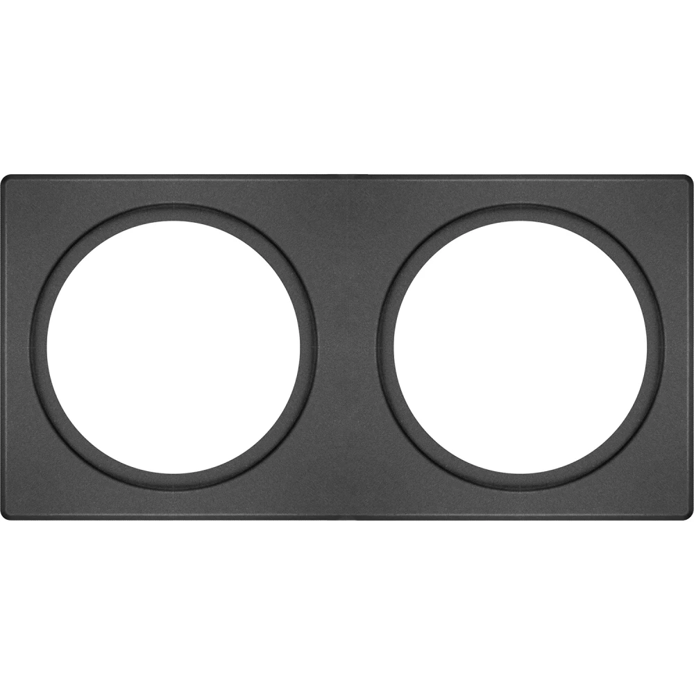 Ledvance Bevestigingsset dubbel spot frame 100x200 zwart staal 200x100x4mm Ø68MM zwart