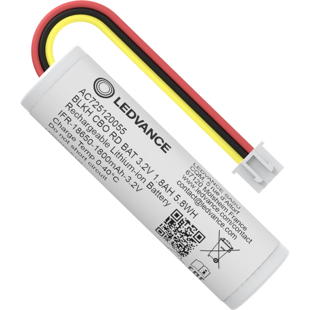 Ledvance BULKHEAD COMBO ROUND BATTERY Bulkhead Combo round battery bat 3.2V 1.8ah 5.8WH