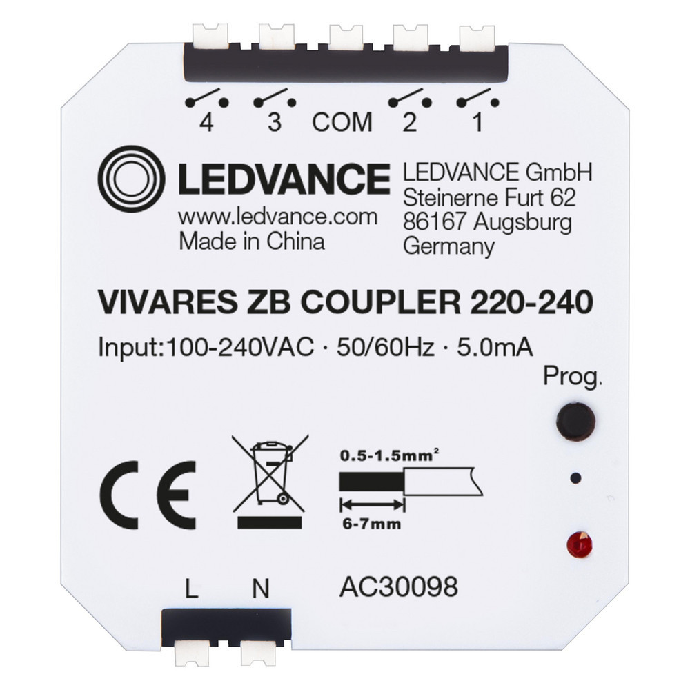 Ledvance ZIGBEE PUSH BUTTON COUPLER Zigbee Push button coupler coupler