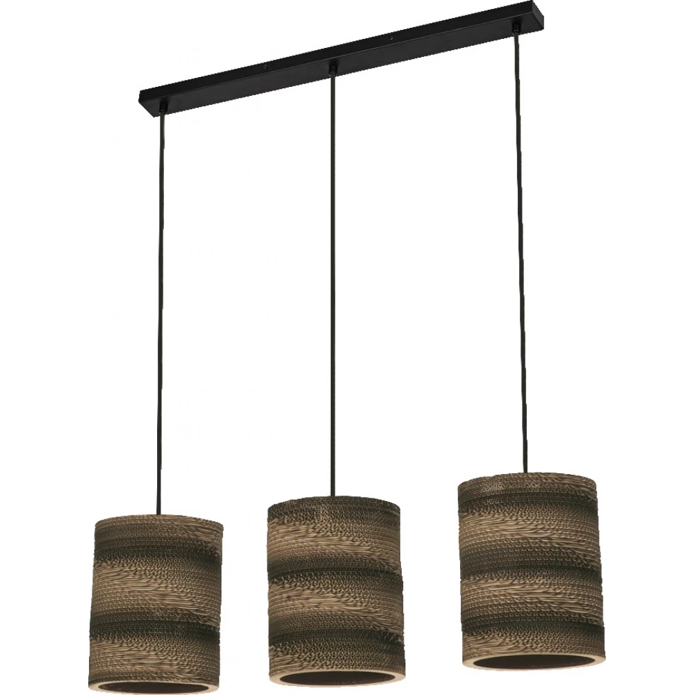 Ledvance Decor cardboard cylinder pendant 3xe27 brown
