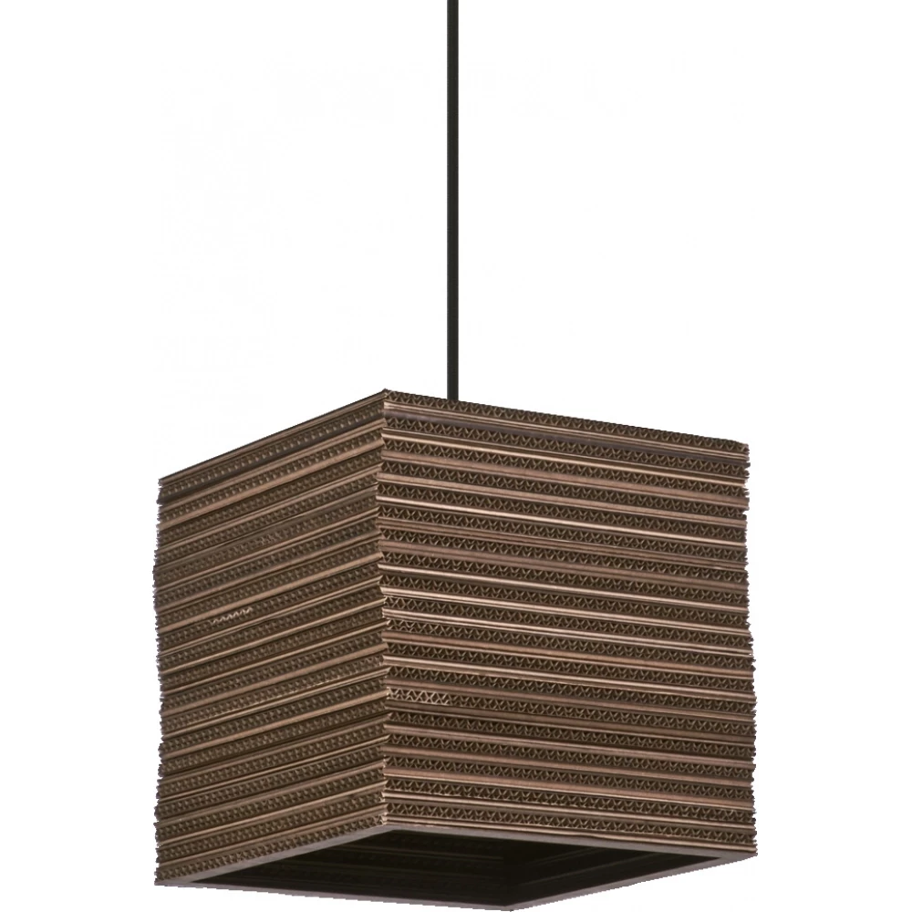 Ledvance Decor cardboard square pendant e27 brown