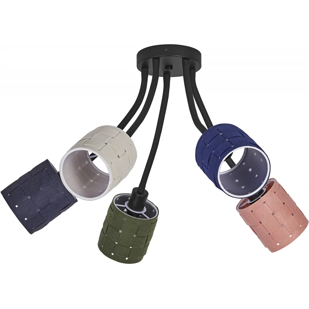 Ledvance Decor Felt Weaving Decor Felt weaving cans ceiling 5xe14 multicolor
