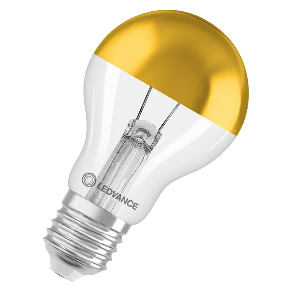 Ledvance LED CLASSIC A MIRROR COB DIM P Led Classic A mirror cob dim P 7W 827 mirror gold e27