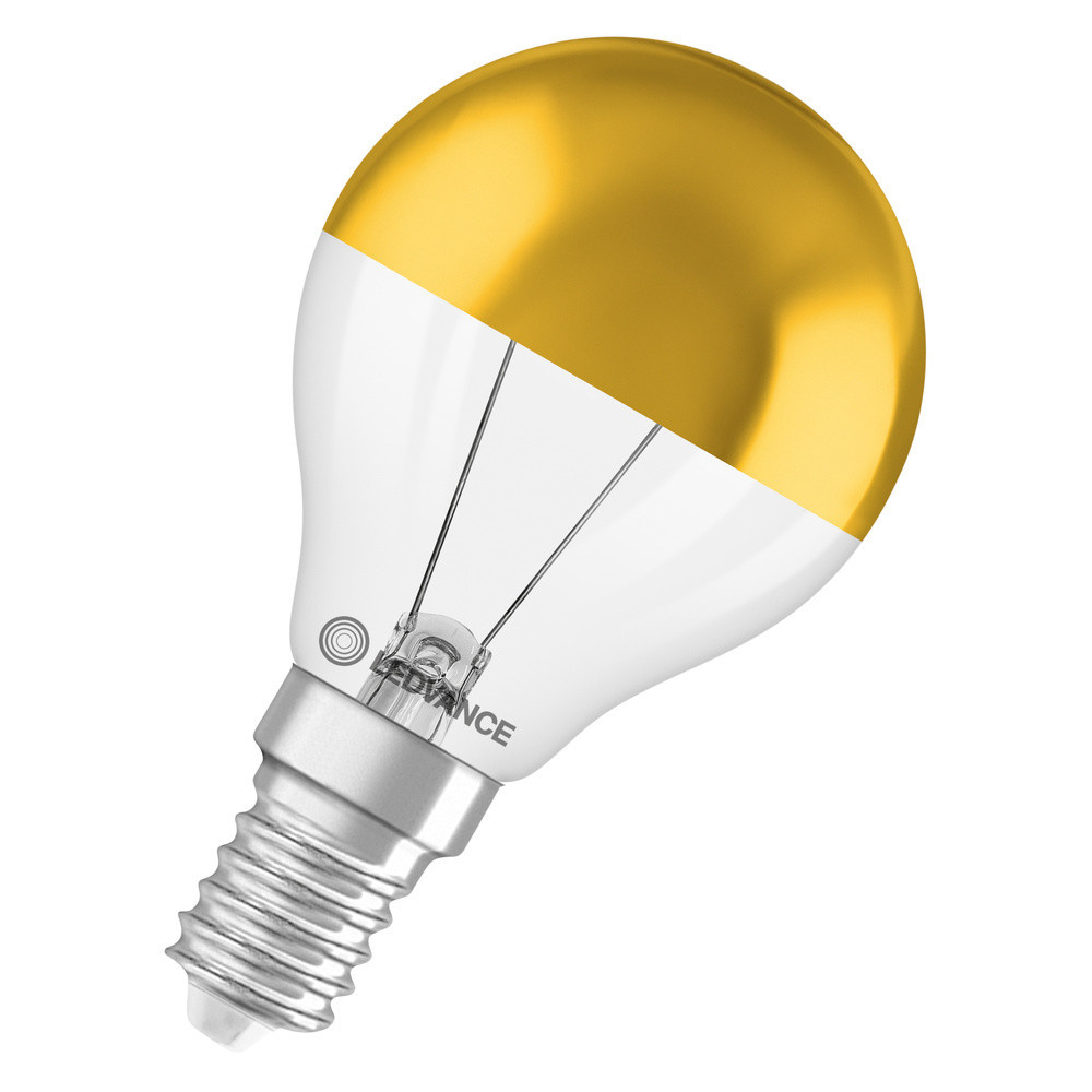 Ledvance LED CLASSIC P MIRROR COB DIM P Led Classic P mirror cob dim P 3.4W 827 mirror gold e14