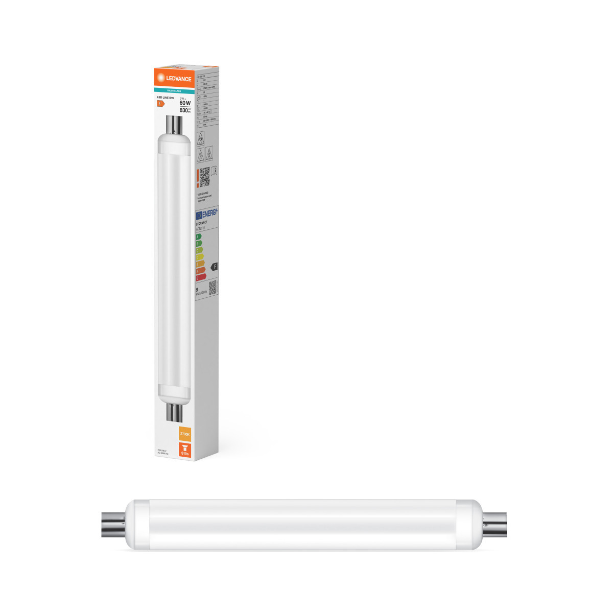 Ledvance LED LINE S15 / S19 V Led Line S15 / S19 V 310MM 9W 827 frosted S19