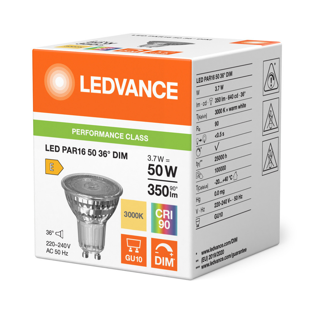 Ledvance Led par16 dim P 3.7W 930 gu10