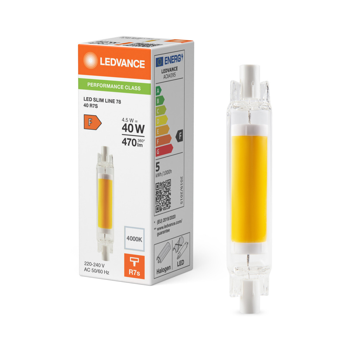 Ledvance LED SLIM LINE R7s P Led Slim line R7S P 4.5W 840 glas R7S