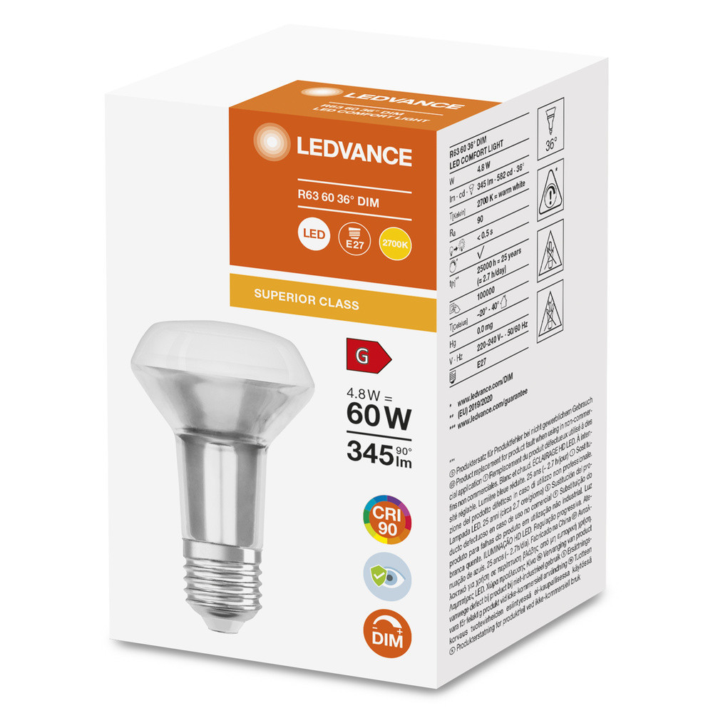 Ledvance LED R63 S Led R63 S 60 36 ° 4.8 W/2700 K e27