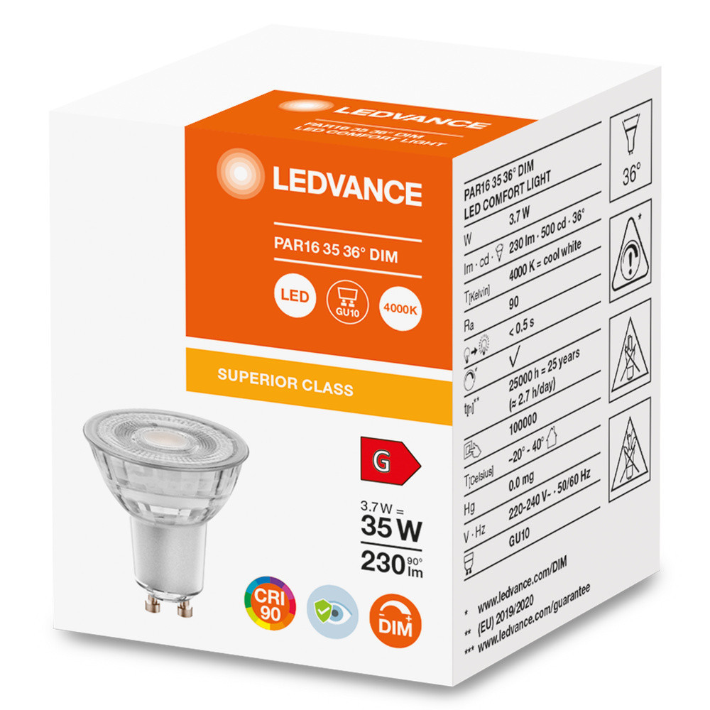 Ledvance LED REFLECTOR PAR16 S Led Reflector par16 S 3.7W 940 gu10