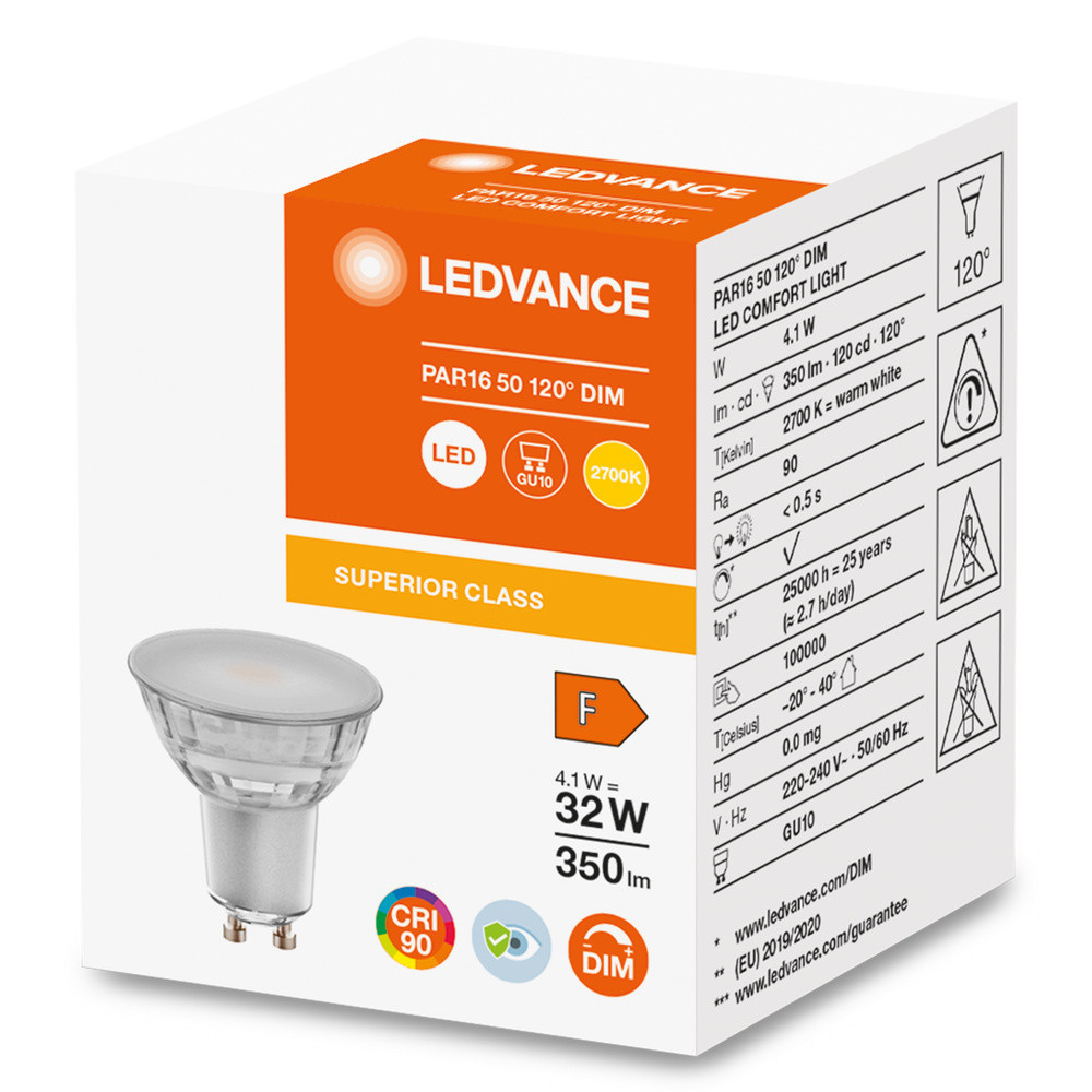 Ledvance LED REFLECTOR PAR16 S Led Reflector par16 S 4.1W 927 gu10