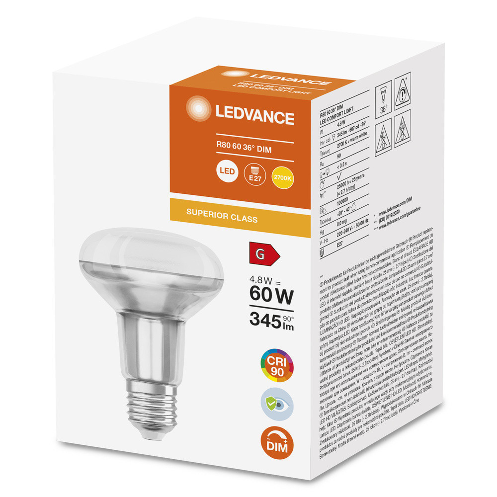 Ledvance LED R80 S Led R80 S 60 36 ° 4.8 W/2700 K e27