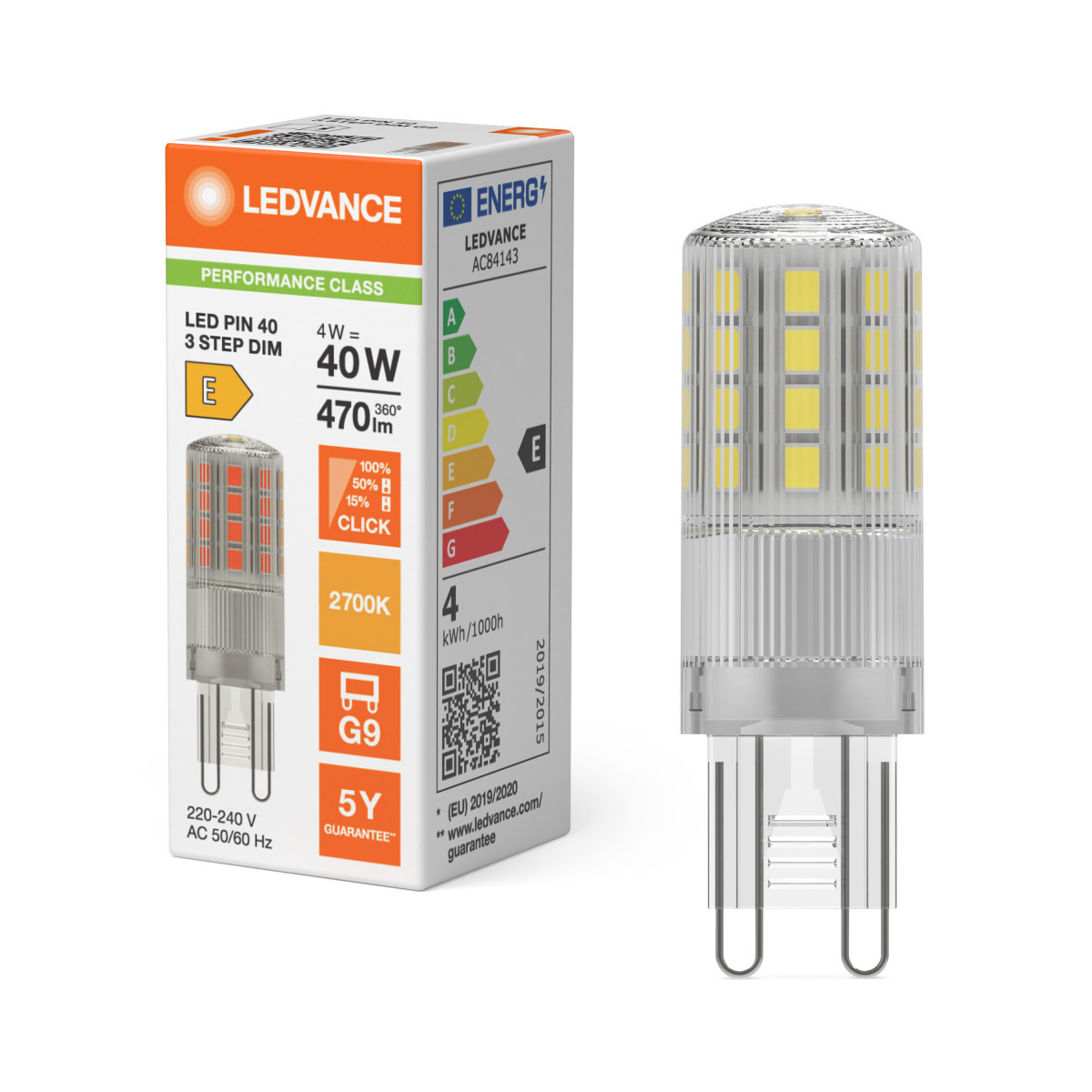 Ledvance LED THREE STEP DIM PIN G9 P Led Three step dim pin G9 P 4W 827 G9 3step dim