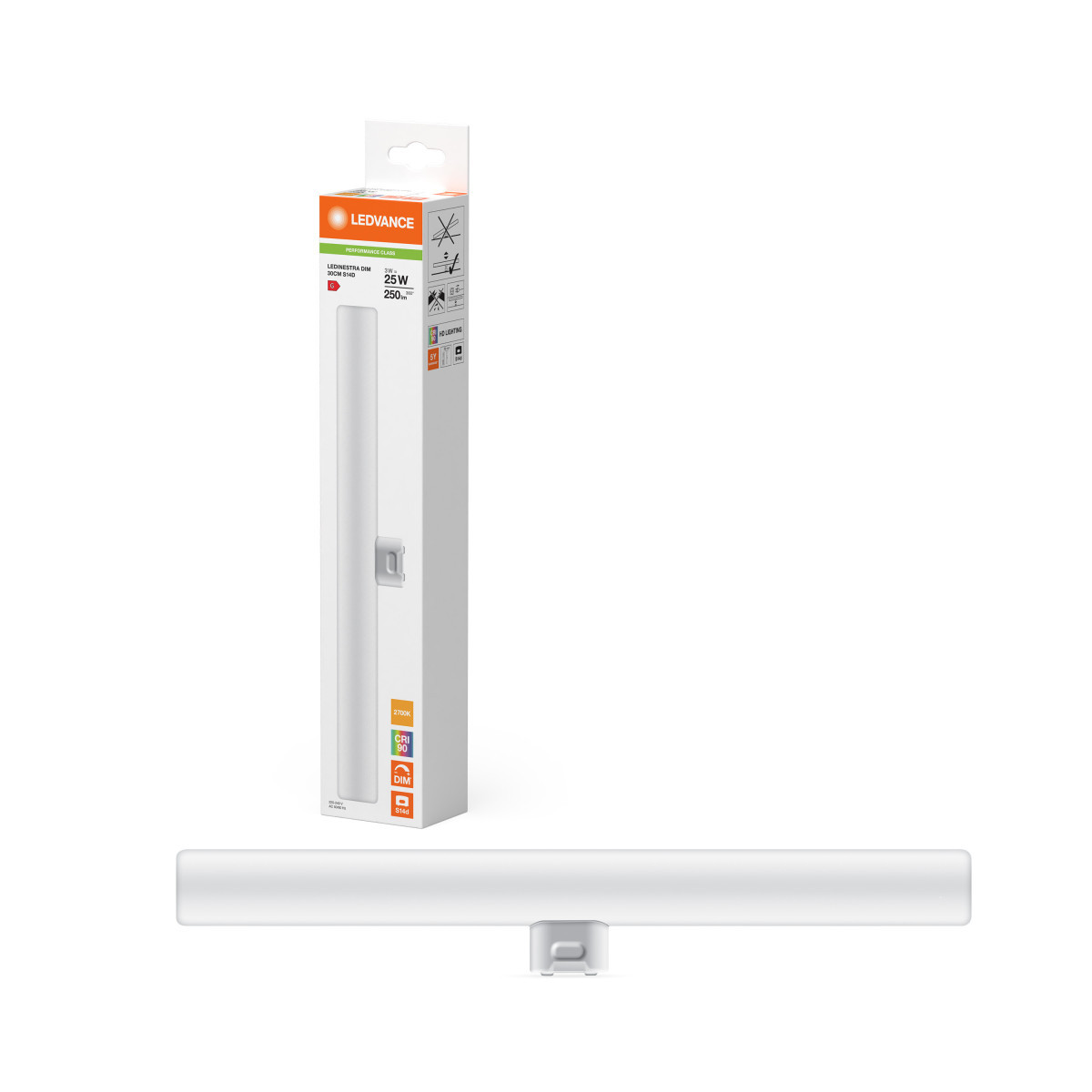 Ledvance LEDinestra DIM HD Lighting P Ledinestra Dim HD lighting P 3W 927 frosted S14D