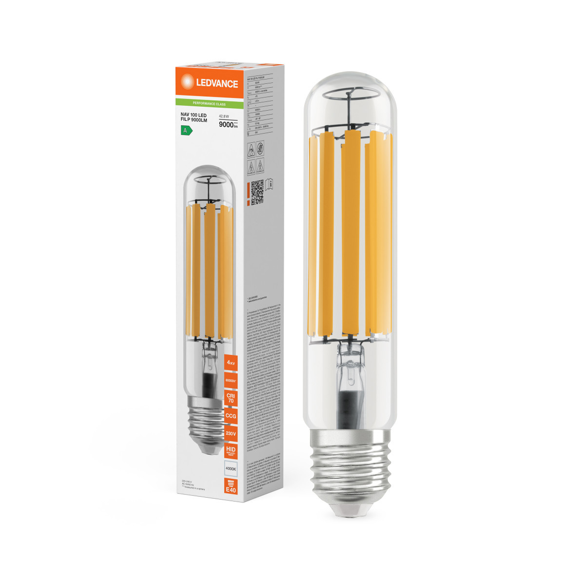 Ledvance NAV LED FILAMENT PERFORMANCE Nav Led filament performance 9000LM 42.8W 740 e40