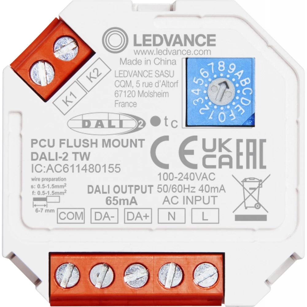 Ledvance Push control unit flush mount dali-2 TW flush mount dali-2 TW (pcuflmoda2tw)