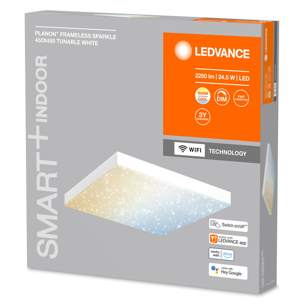 Ledvance SMART+ Planon Frameless Sparkle Smart+ Planon frameless sparkle 450x450mm TW