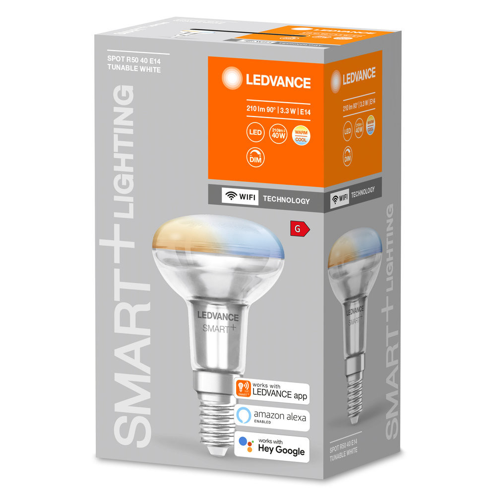 Ledvance SMART+ SPOT CONCENTRA Tunable White Smart+ Spot concentra tunable white R50 40 3.3W 2700...6500K e14