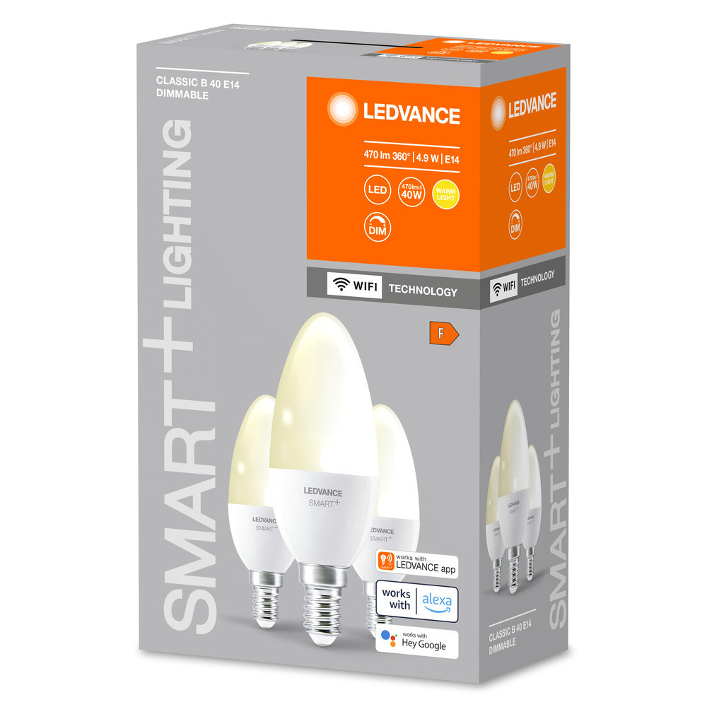 Ledvance SMART+ WiFi Candle Dimmable Smart+ Wifi candle dimmable 230V dim FR e14 triple pack
