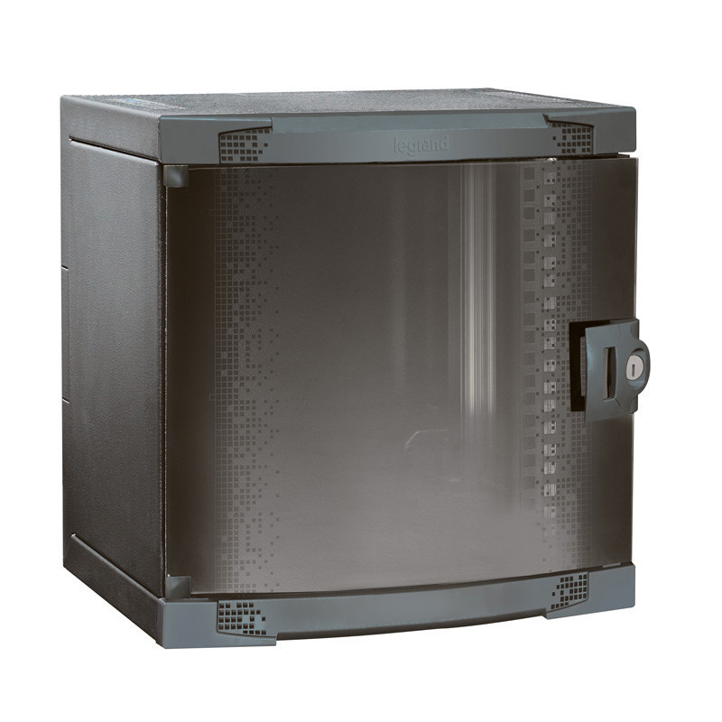 Legrand 10inch wandkast soho 6he vast volglas deur 350x340x300 max12kg ral7016