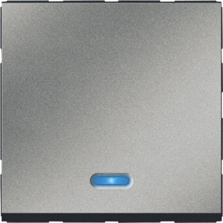 Legrand Arteor arteor pulsdrukker + blauwe led magnesium moduledrager wip mat grijs ral 9003