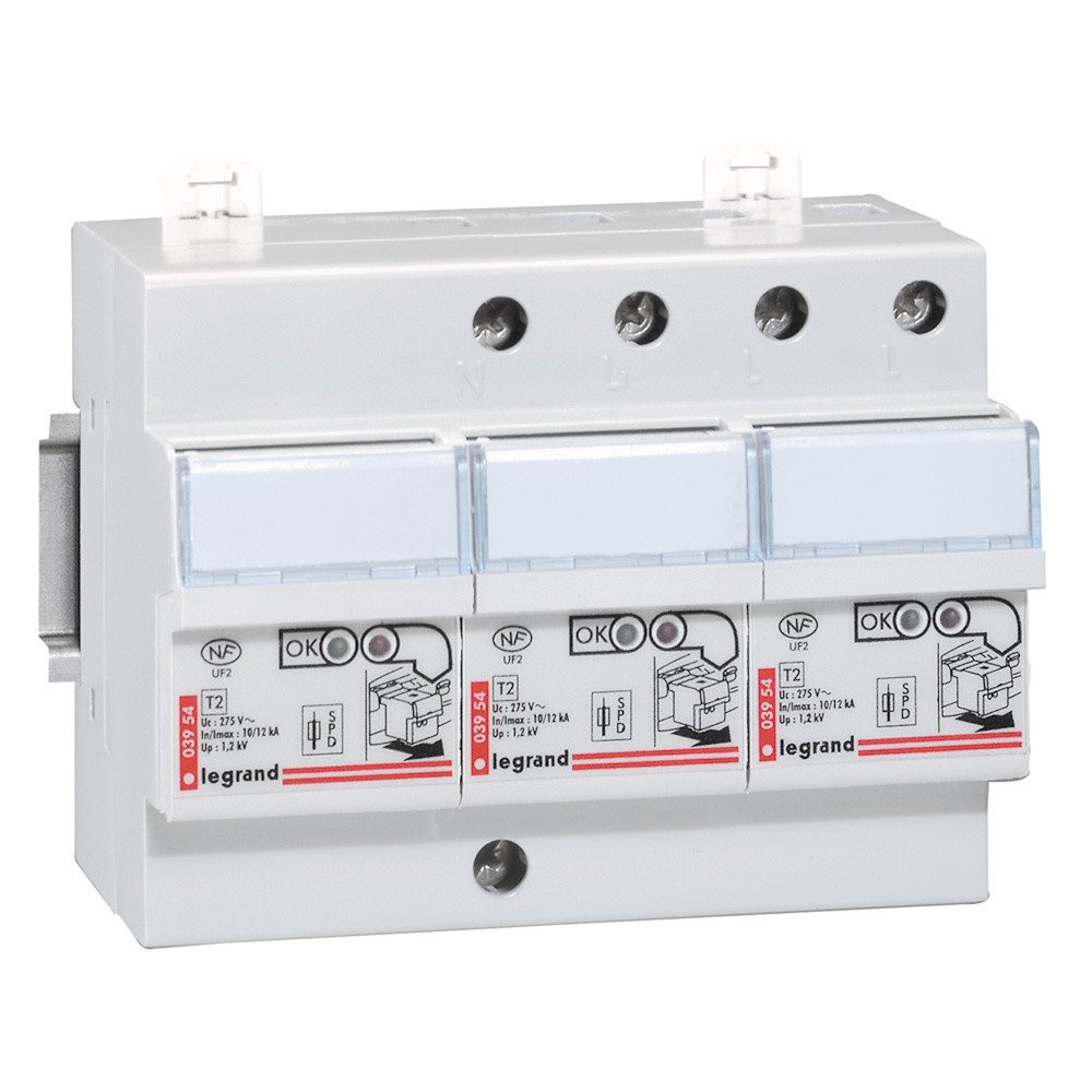 Legrand Beveiligde overspanningsbeveiliger T2 12ka 3P+N
