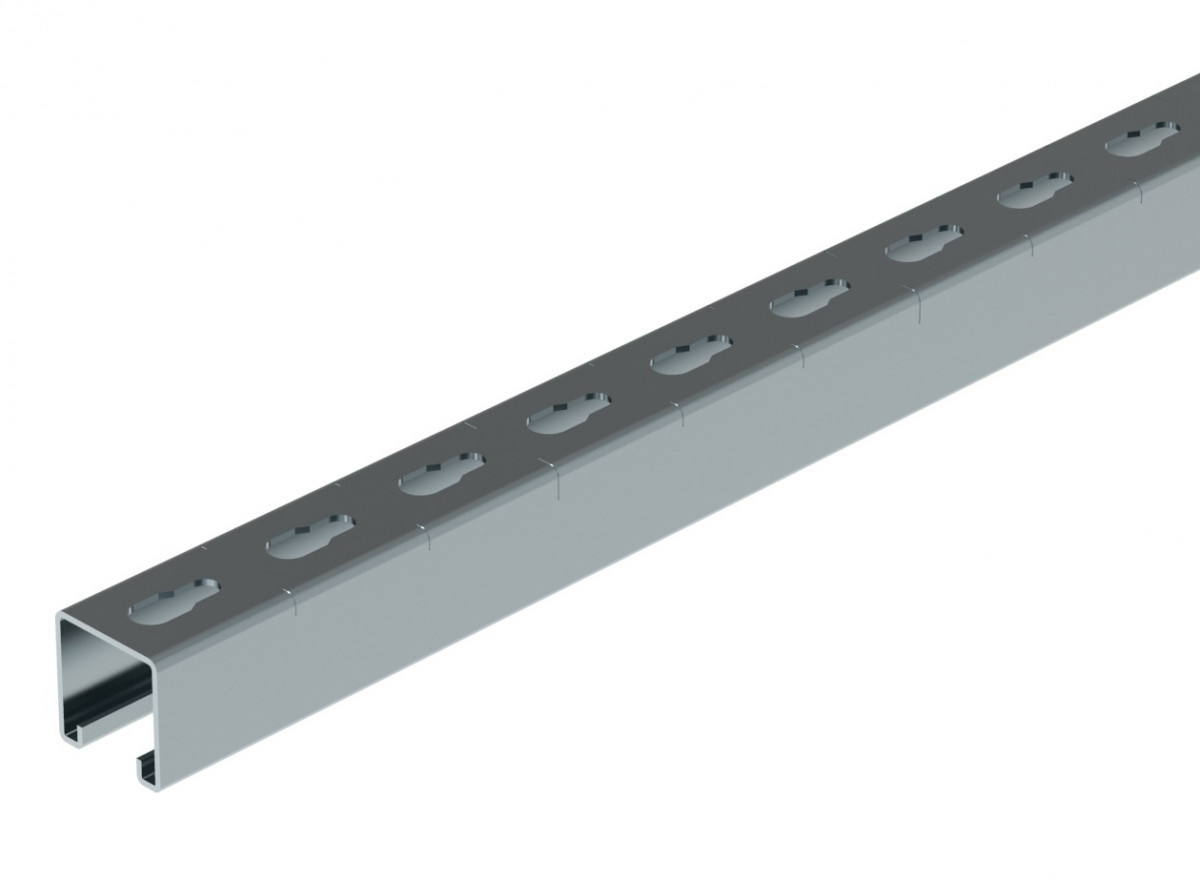 Legrand Montagerail/profiel Rail Strut R41S, 41x41x2,0 L3 ZNMG, C-profiel enkel, rug geperforeerd