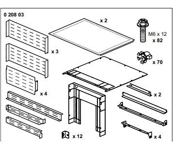Legrand Installatiekasten Compartimenteerset DMX3 breedte 36 modules L600 D725