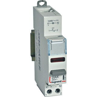 Legrand CX3 drukknop schak.ng+led rood 12/48V dubb.funct.-1 mod.17,8MM