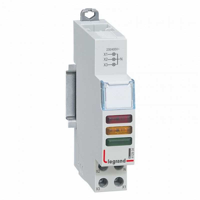 Legrand CX3 signaallamp drievoudig led rood/geel/groen 230/400V ac-1 mod.17,8