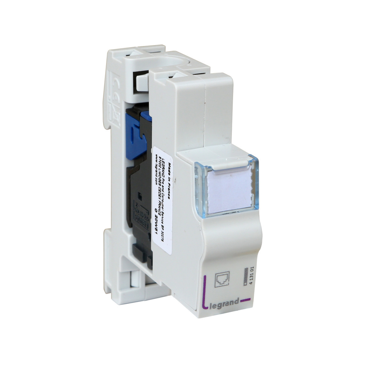 Legrand LCS3 Copper LCS3 Cat 6 utp connector voor din-rail montage 1 module breed