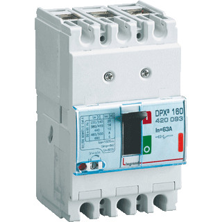 Legrand DPX3 160 thermo magnetisch 4 polig 63a ka-waarde 36ka