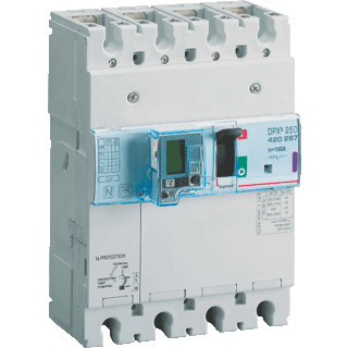 Legrand DPX3 250 thermo magnetisch+aardlek 4 polig 160a ka-waarde 50ka