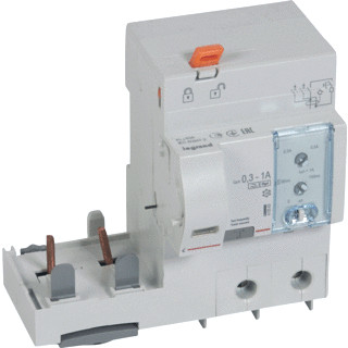 Legrand DX3 aardlekblok 2P 63a type hpi instelbaar 300-1000ma