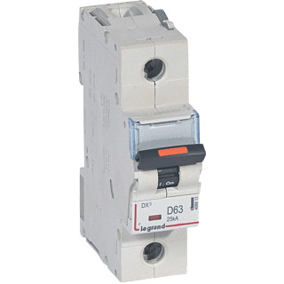 Legrand Lexic installatieautomaat D karakteristiek 63a 1P 1 beveiligd 1,5te